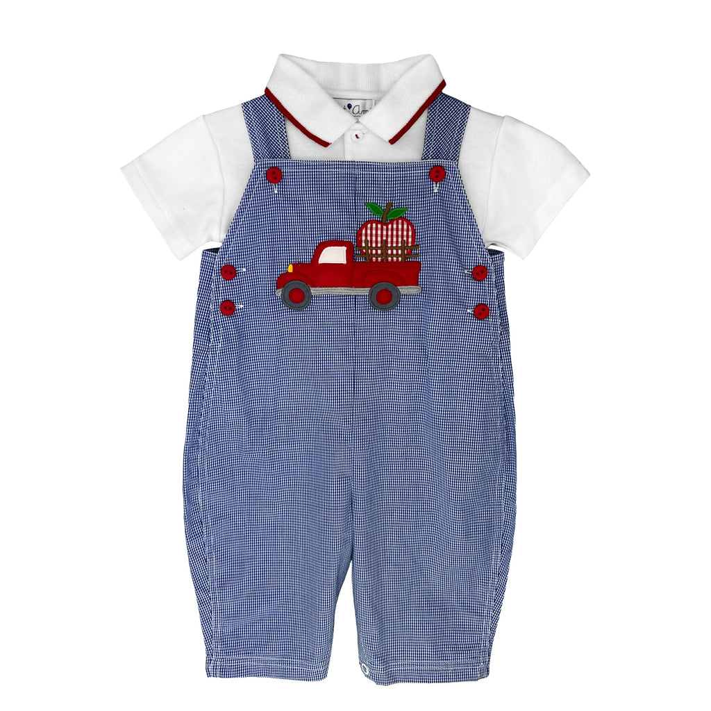 Apple Applique Overall - Petit Ami & Zubels All Baby! Longall