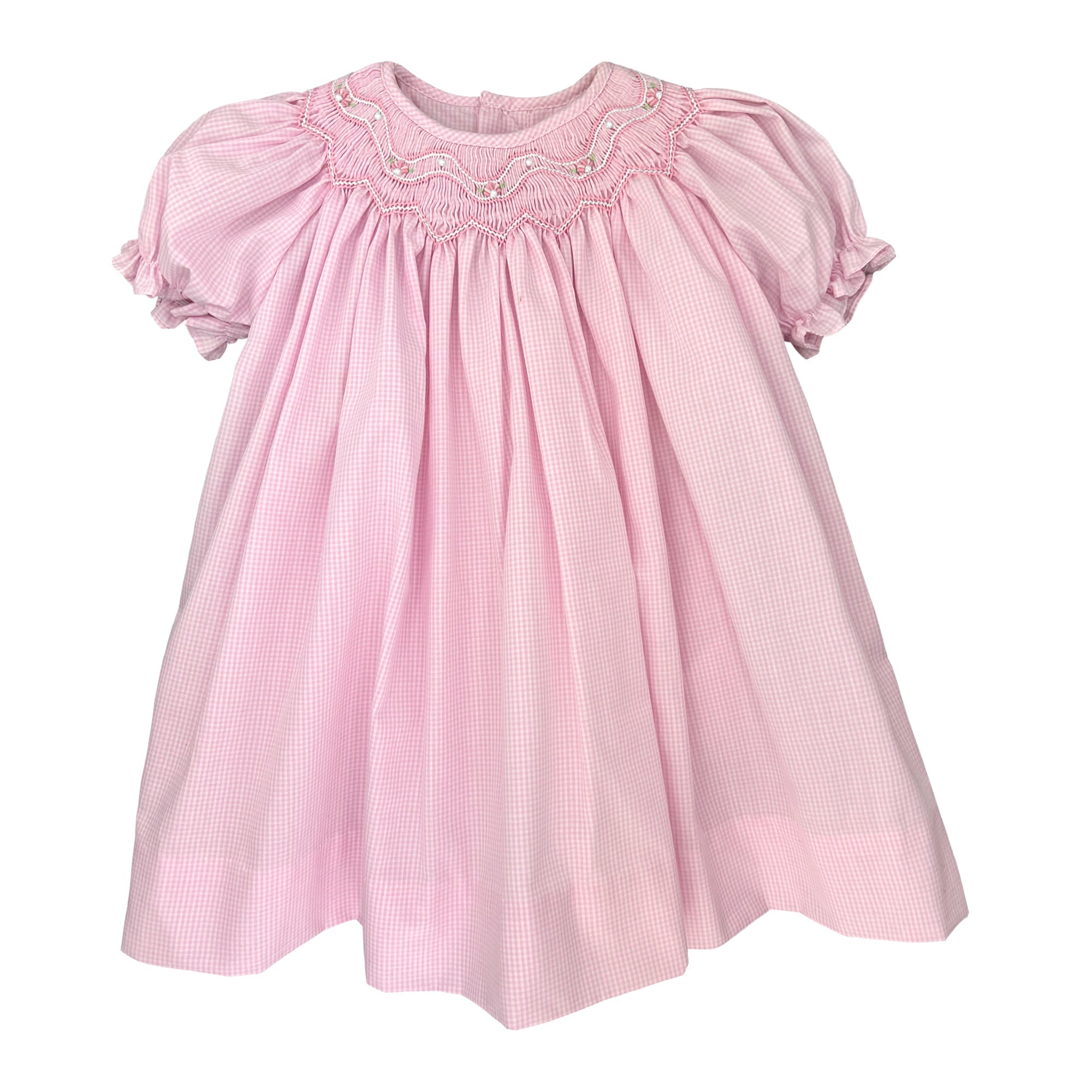 Petit Ami Pink Smocked Gingham Dress Petit Ami Pink Smocked Gingham Dress