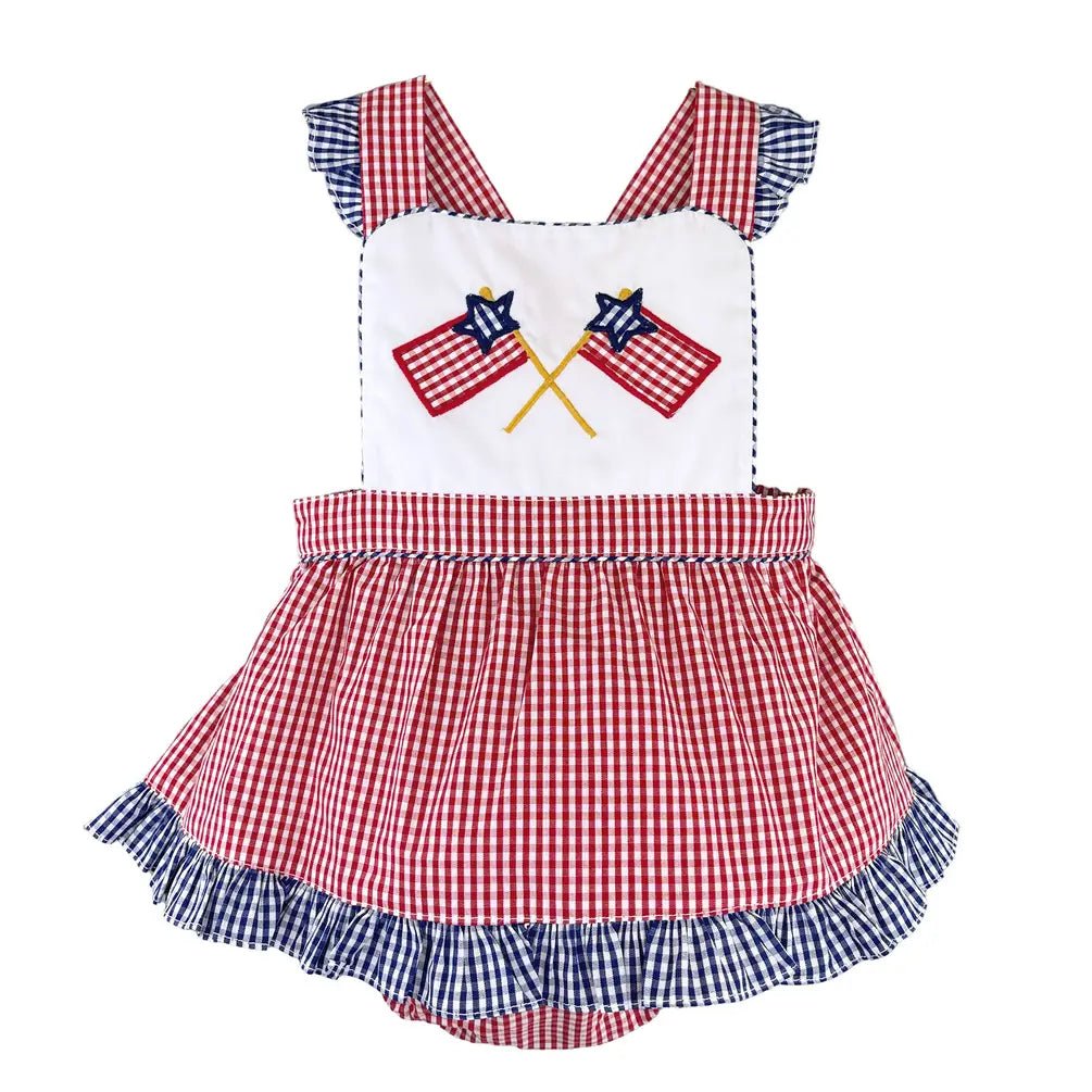 Bubble with Overlay Skirt and Flag Appliques - Petit Ami & Zubels All Baby! Dress
