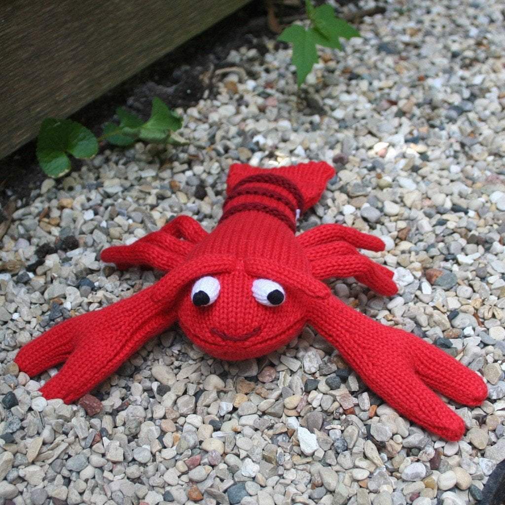 Larry the Lobster Knit Rattle - Petit Ami & Zubels All Baby! Toy