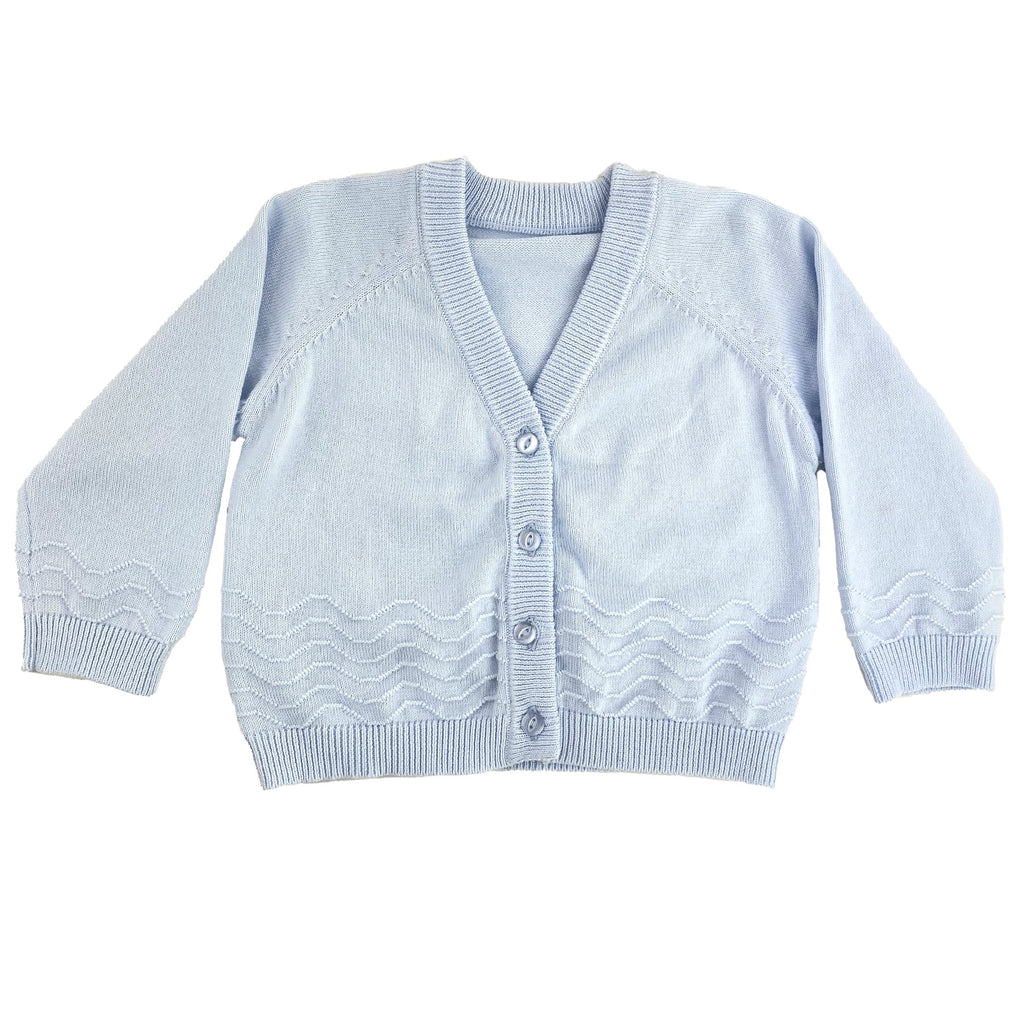 Scalloped Lightweight Knit Cardigan Sweater - Petit Ami & Zubels All Baby! Sweater