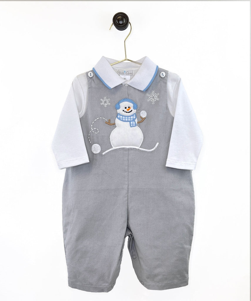 Snowman Applique Longall - Petit Ami & Zubels All Baby! Longall