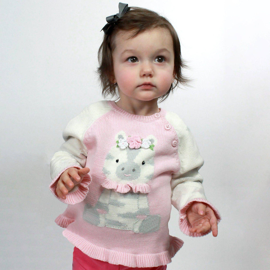 Zsa Zsa the Zebra Knit Sweater - Petit Ami & Zubels All Baby! Sweater
