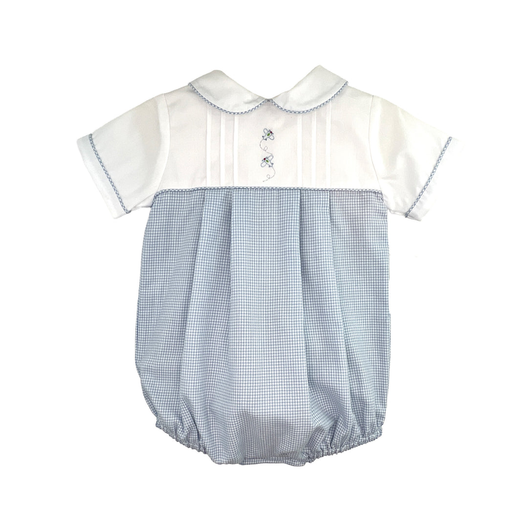 Embroidered Airplane Mini Check Bubble
