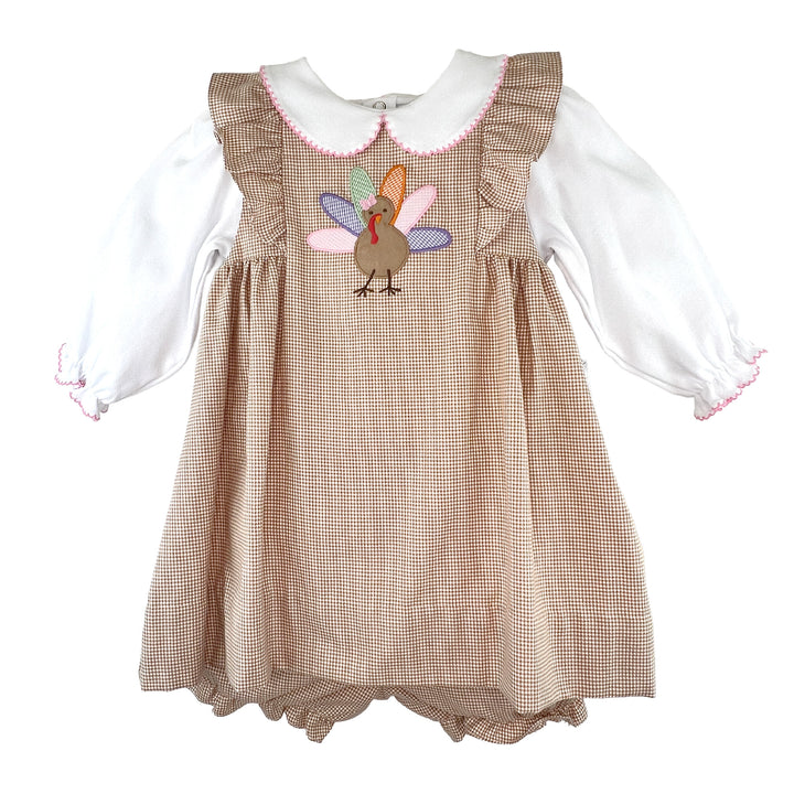 Jumper Dress with Turkey Applique