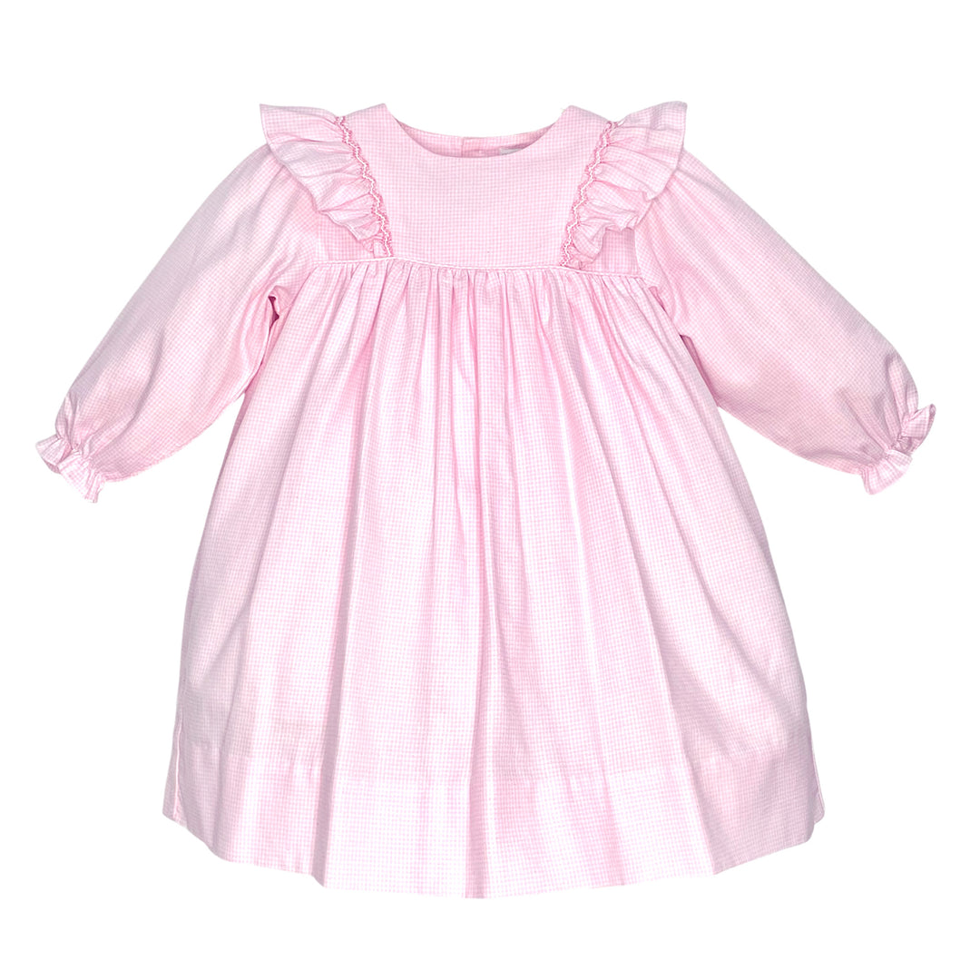 Long Sleeve Monogram-able Dress with Hand Smocking