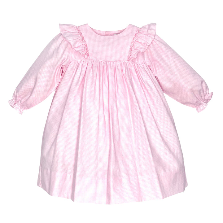 Long Sleeve Monogram-able Dress with Hand Smocking