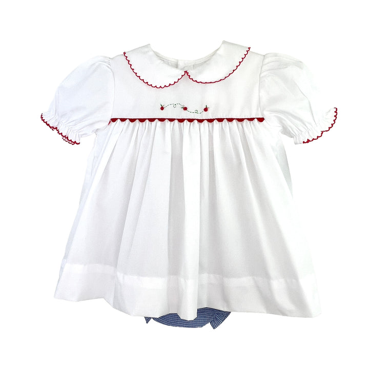 Diaper Set with Hand Embroidered Apples
