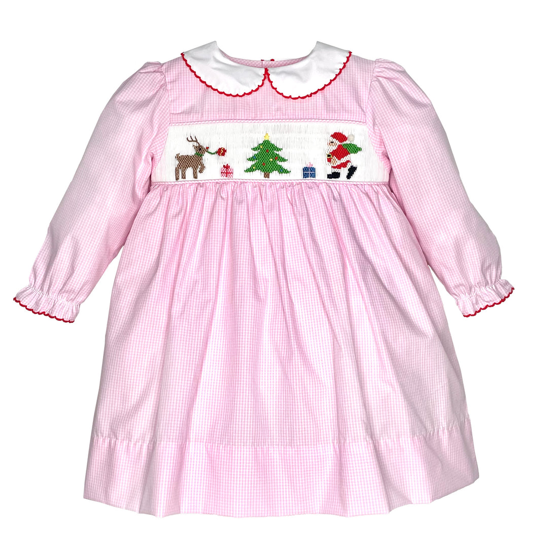 Hand Picture Smocked Christmas Dress
