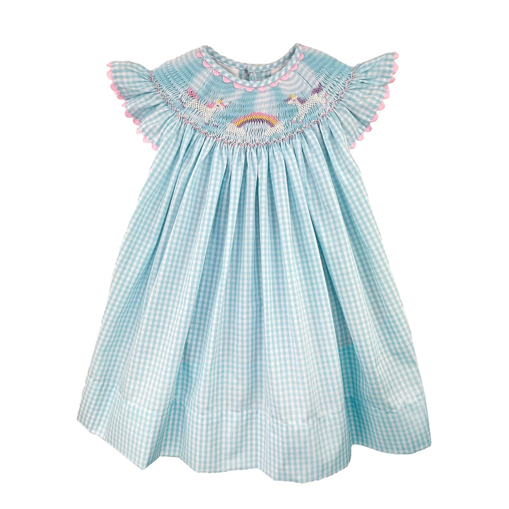 Unicorn Hand Picture Smocked Dress