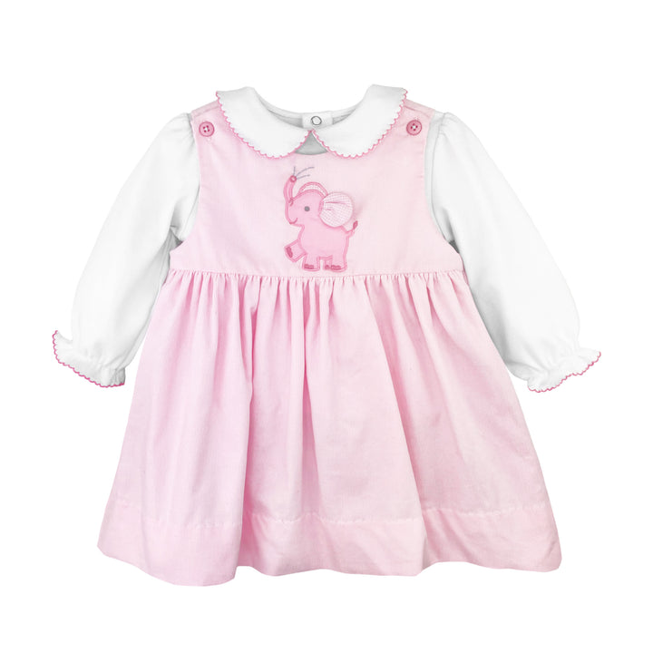 Elephant Applique Jumper Dress