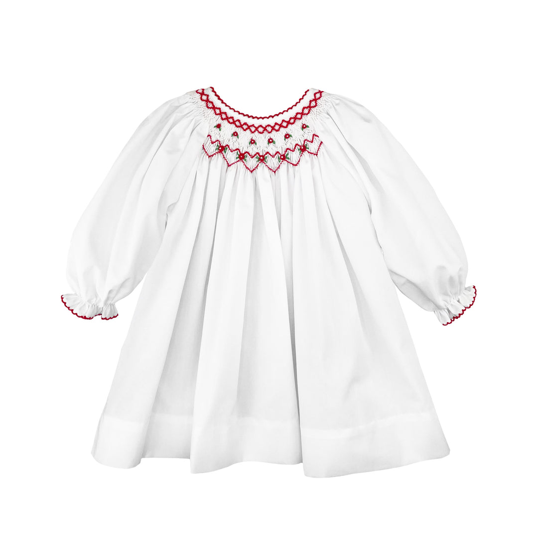 smocked christmas dress Dress with Heart Shaped Bishop Smocking
