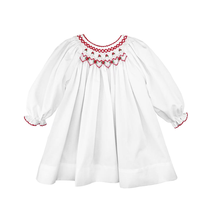 Dress with Heart Shaped Bishop Smocking