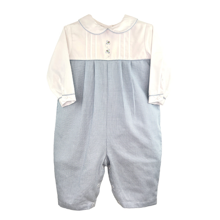 Embroidered Airplane Mini Check Longall