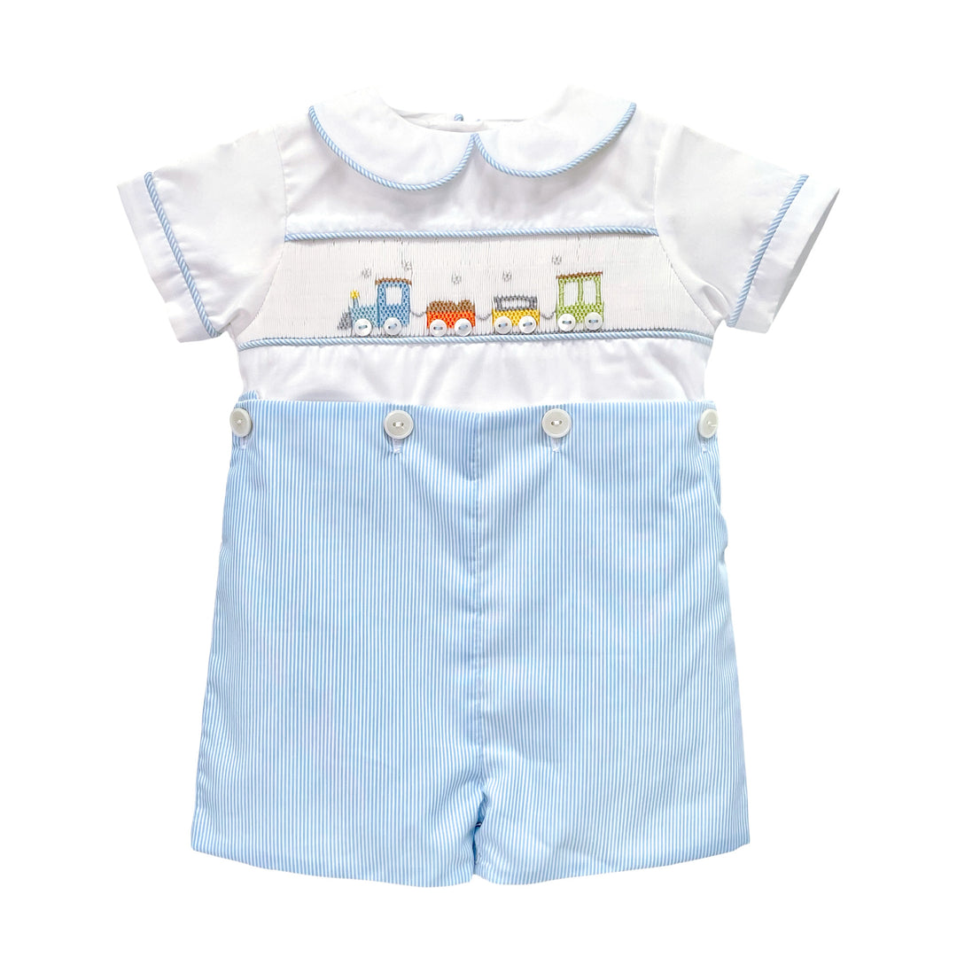 Hand Picture Smocked Train Bobby Suit
