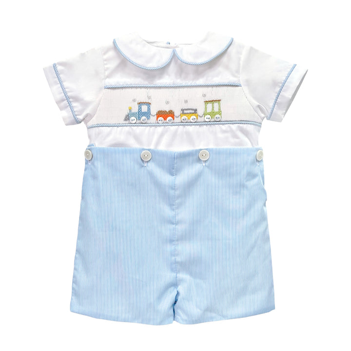 Hand Picture Smocked Train Bobby Suit