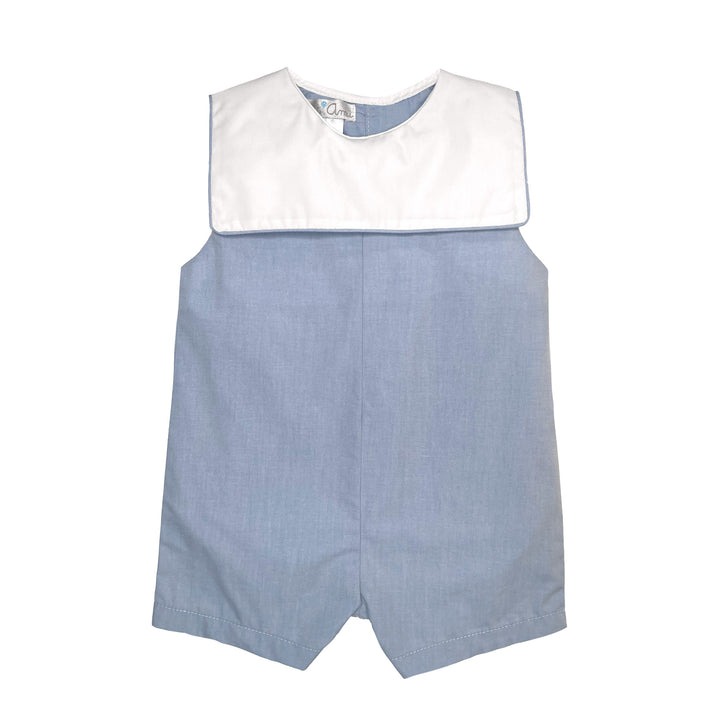Monogram-able Romper with Square Collar
