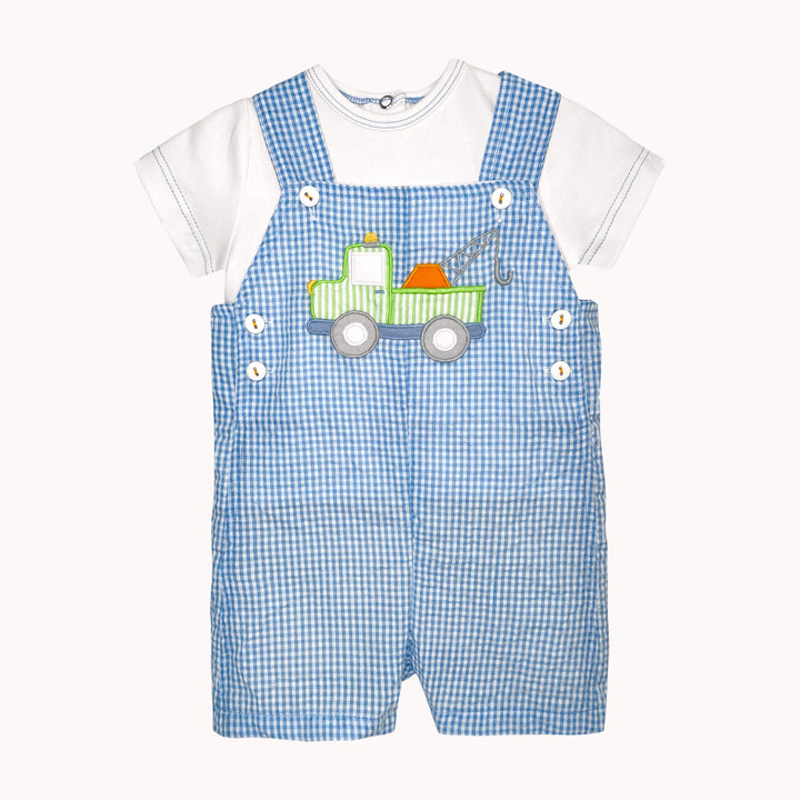 Romper with Tow Truck Applique