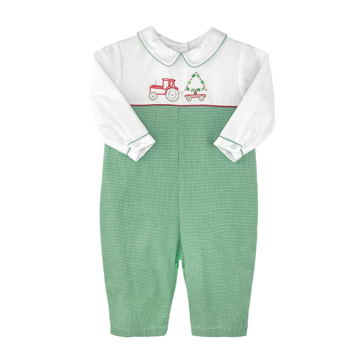 Holiday Tractor Hand Embroidered Longall