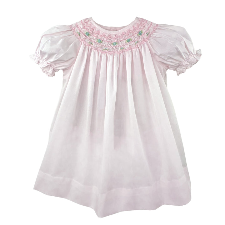 Dress with Hand Bishop Scalloped Smocking