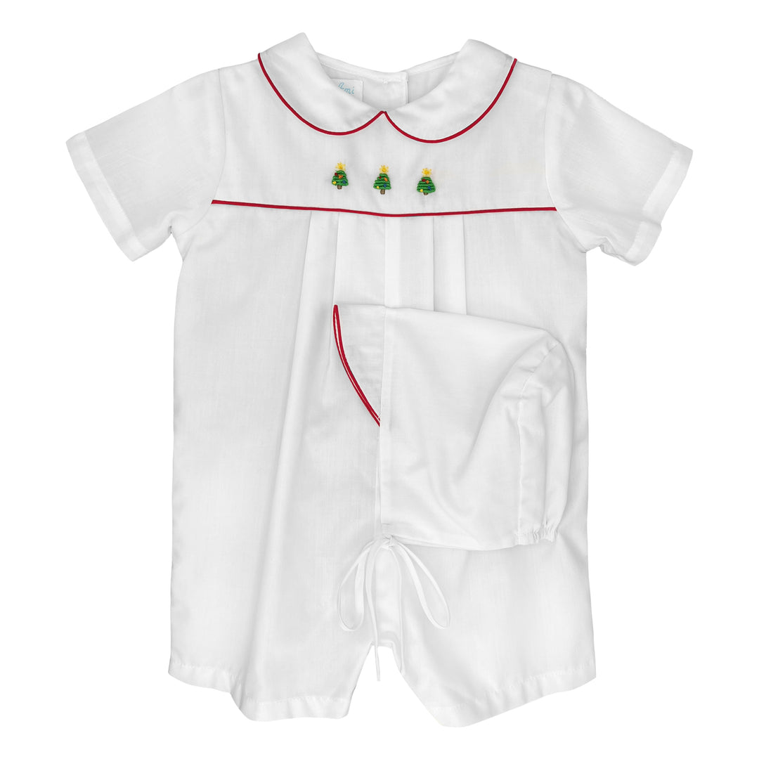 Christmas Embroidered Romper