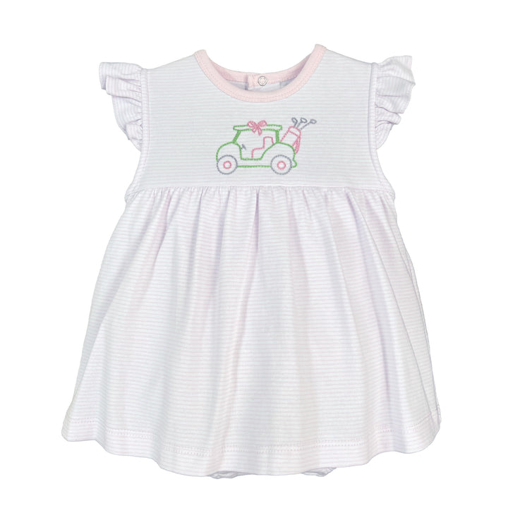 Golf Embroidered Knit Bubble with Overlay Skirt