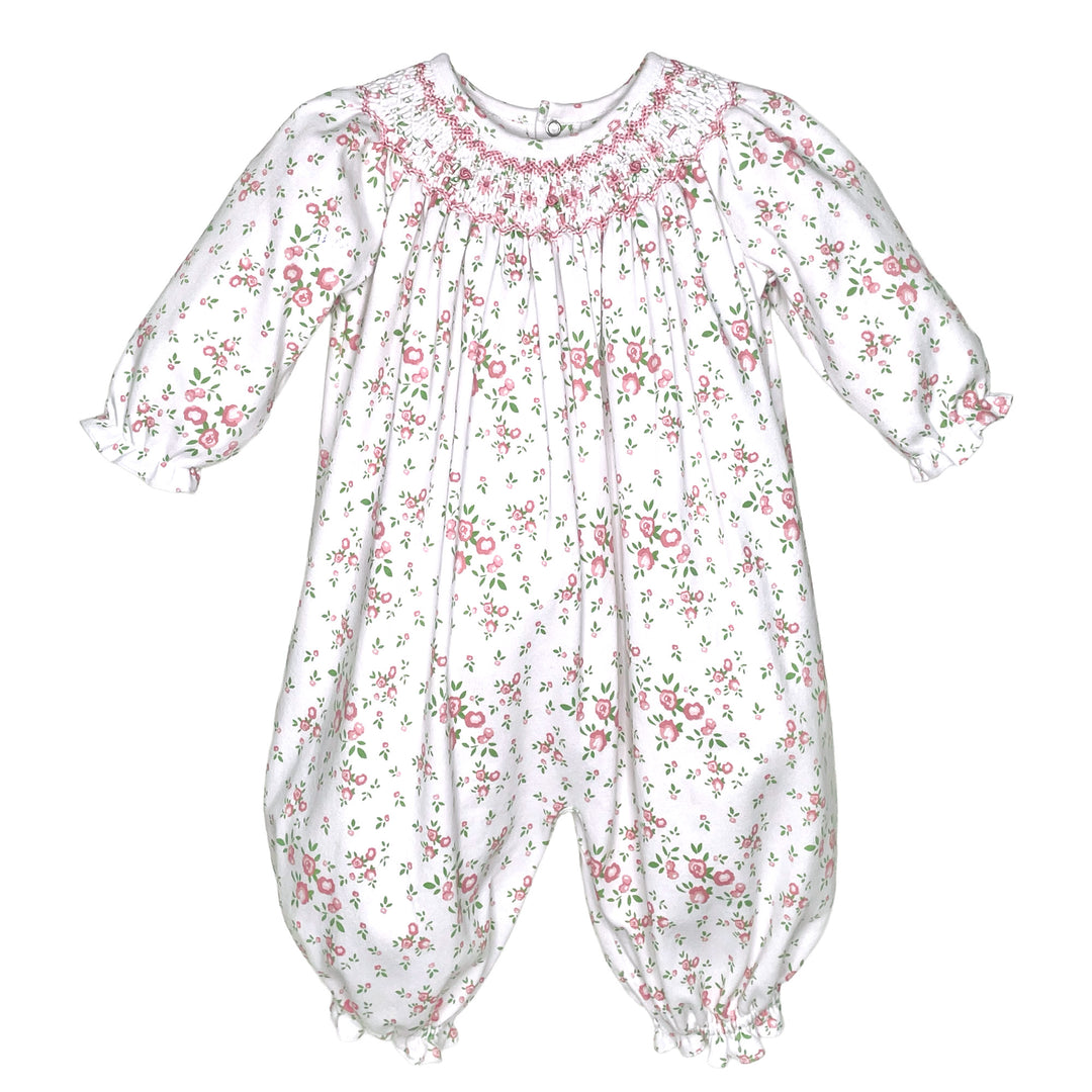 Floral Print Bishop Smocked Longall