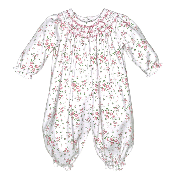 Floral Print Bishop Smocked Longall