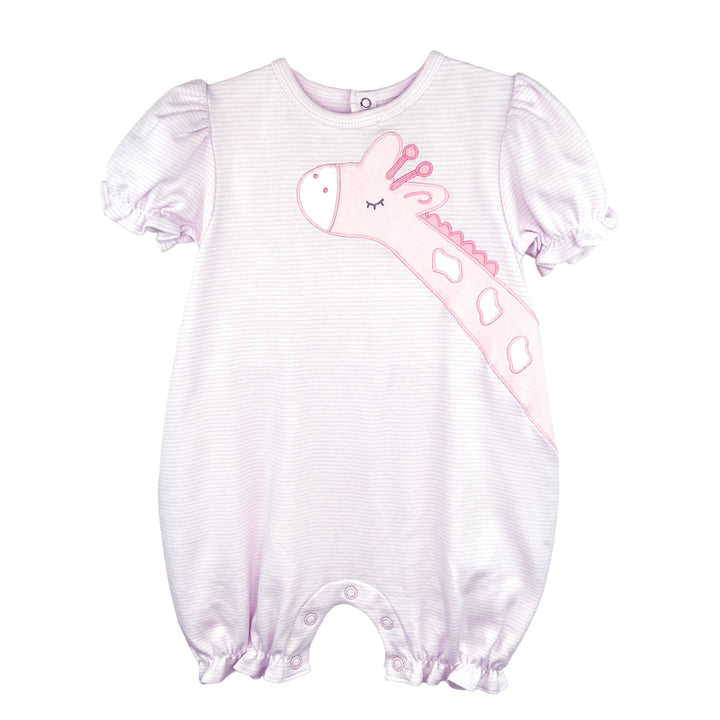 Giraffe Applique Knit French Bubble