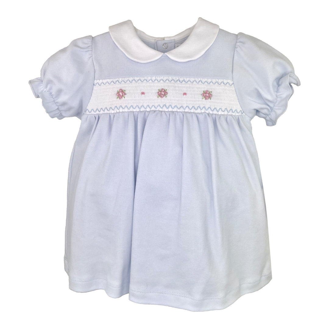 Smocked Flower Knit Dress
