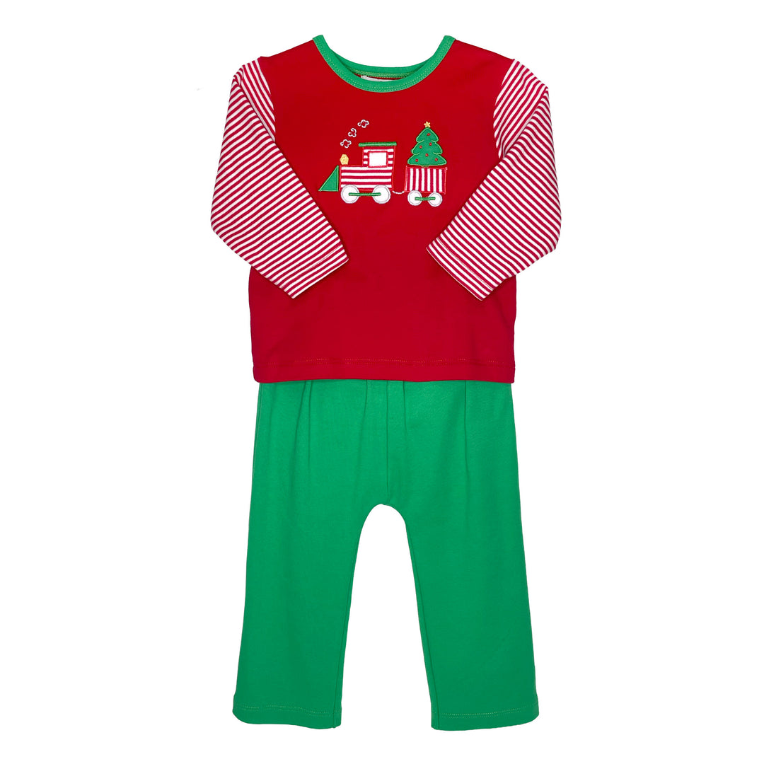 Christmas Tree Applique Top &amp; Pant Set
