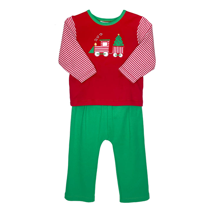Christmas Tree Applique Top &amp; Pant Set