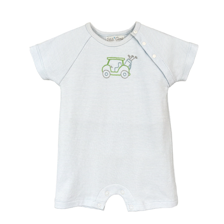 Golf Embroidered Knit Romper