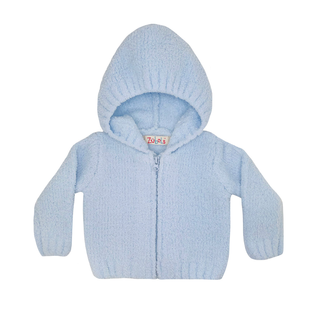 Chenille Hooded Zip Up Sweater - 2 Colors!