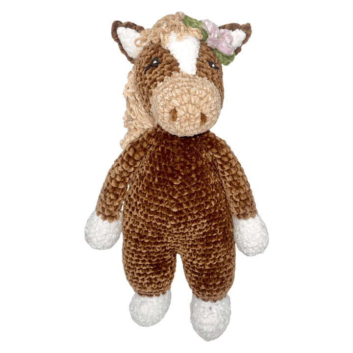 Peony the Pony Chenille Crochet Doll 12"