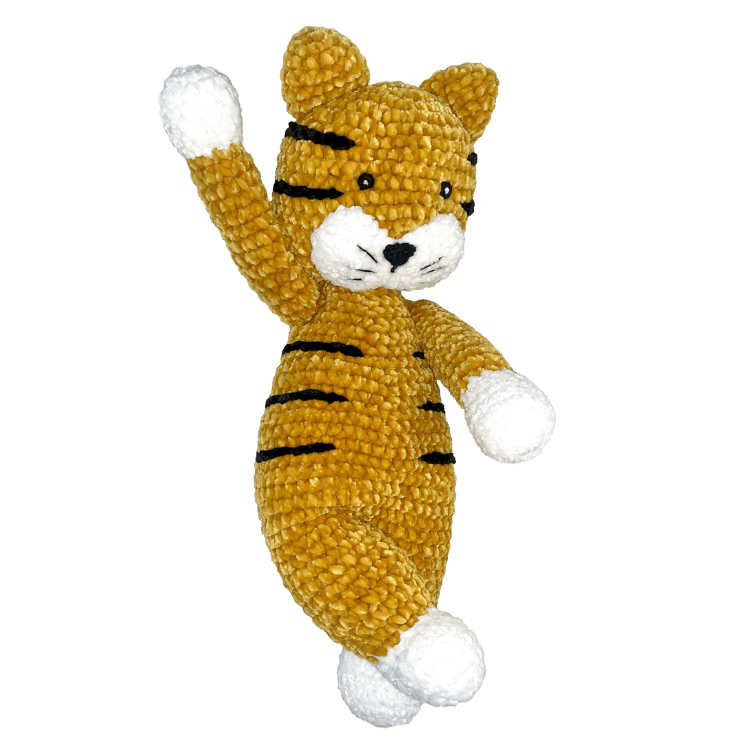 Sully the Tiger Chenille Hand Crochet Doll 12"