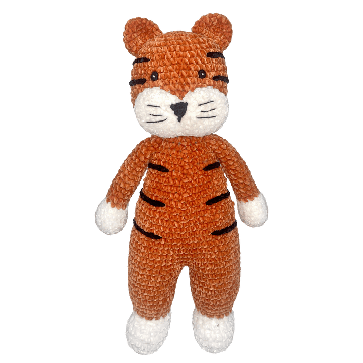 Tully the Tiger Chenille Crochet Doll 12"