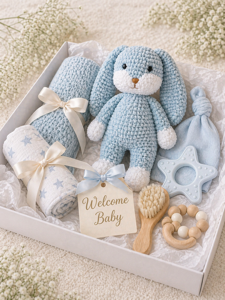 Bramble the Bunny Chenille Crochet Doll 12"