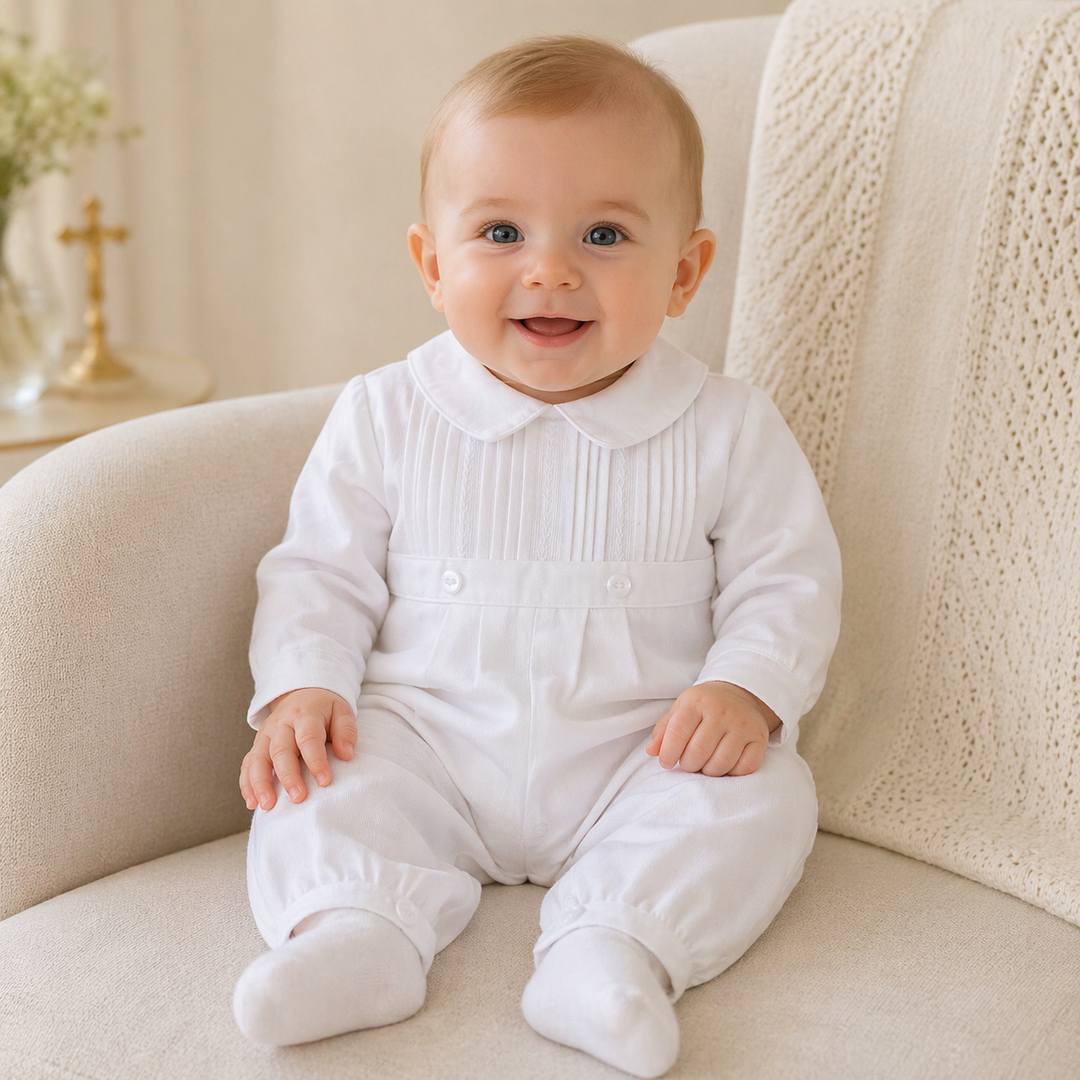 Christening Longall &amp; Bonnet with Pintucks