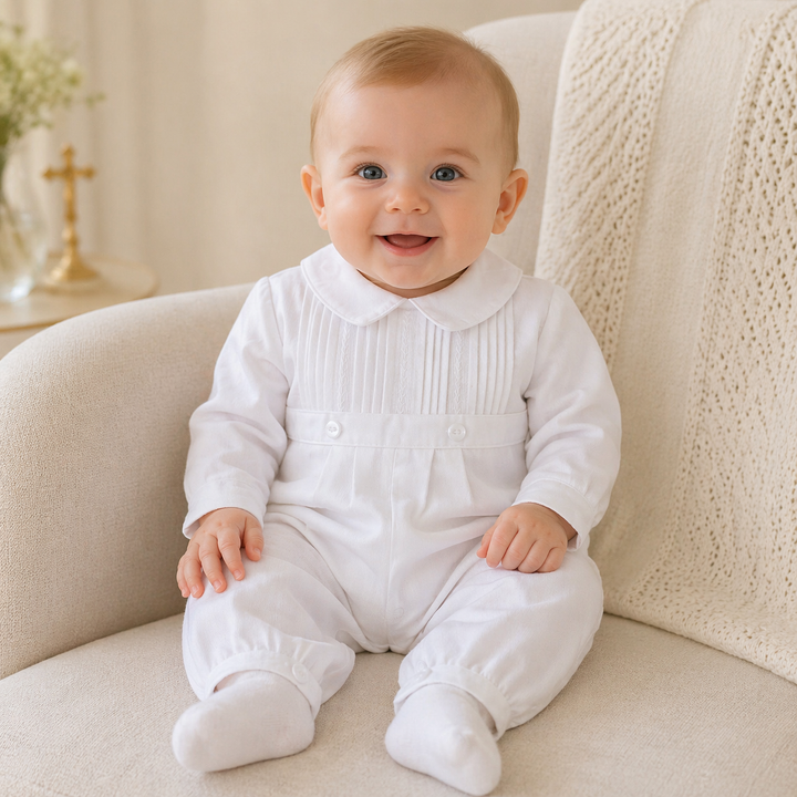 Christening Longall &amp; Bonnet with Pintucks