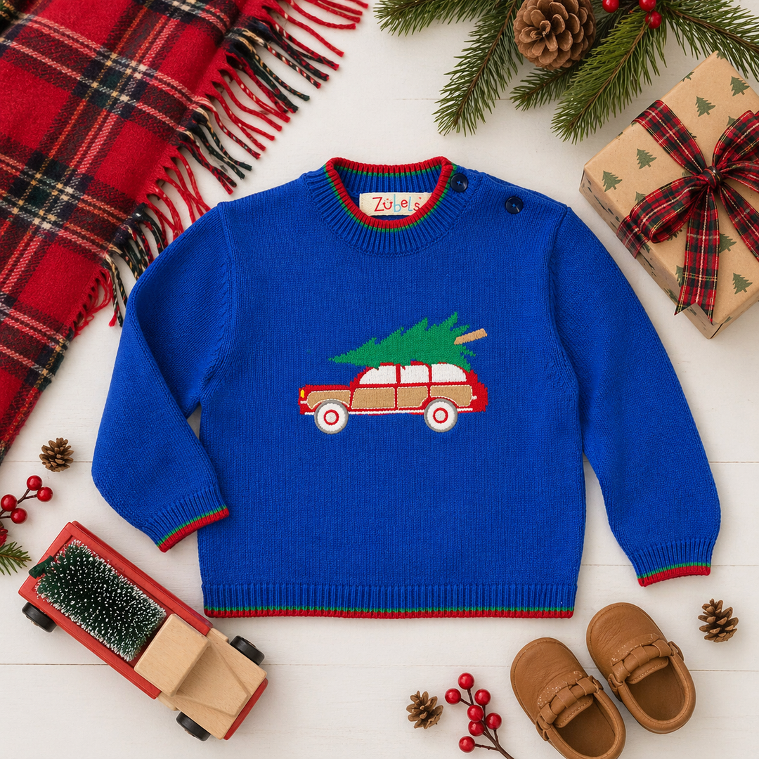 Christmas Car Knit Sweater