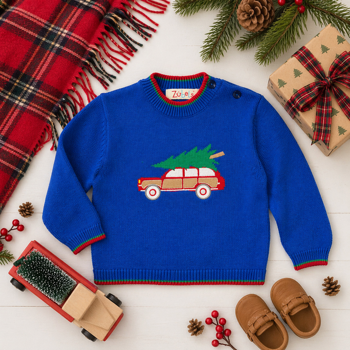 Christmas Car Knit Sweater
