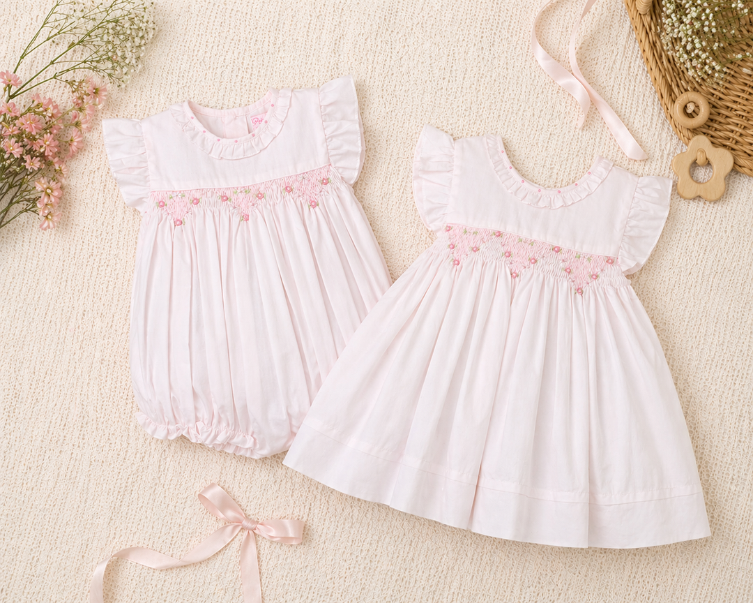Corded Smocked Heirloom Bubble