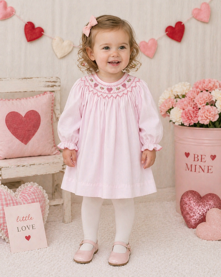Heart Smocked Dress