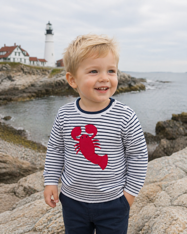 Lobster Lightweight Knit Sweater