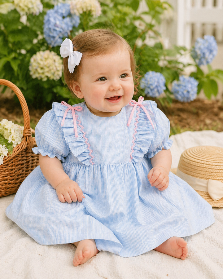Monogram-able Dress with Hand Smocking