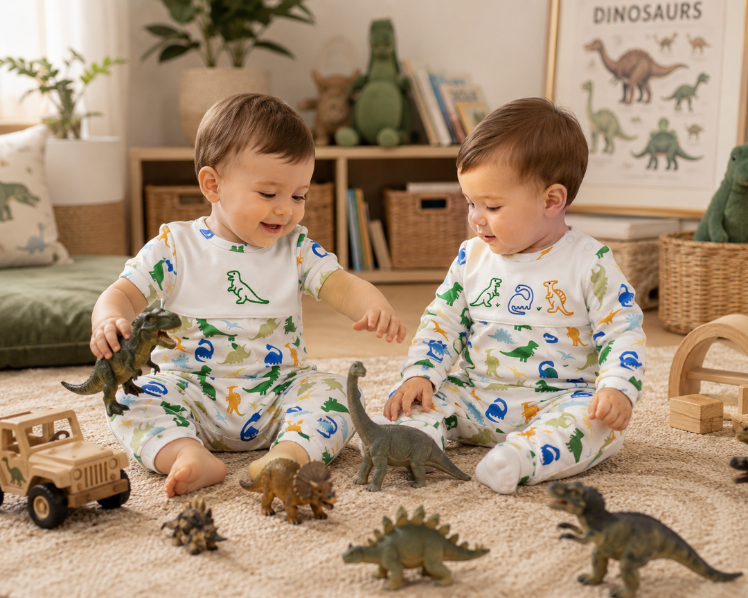 Dinosaur Print Interlock Knit Longall