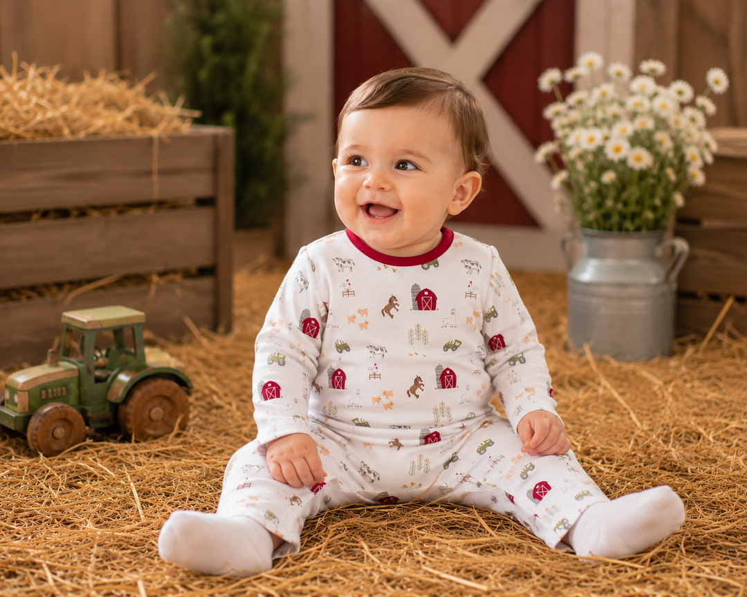 Farm Print Interlock Knit Longall