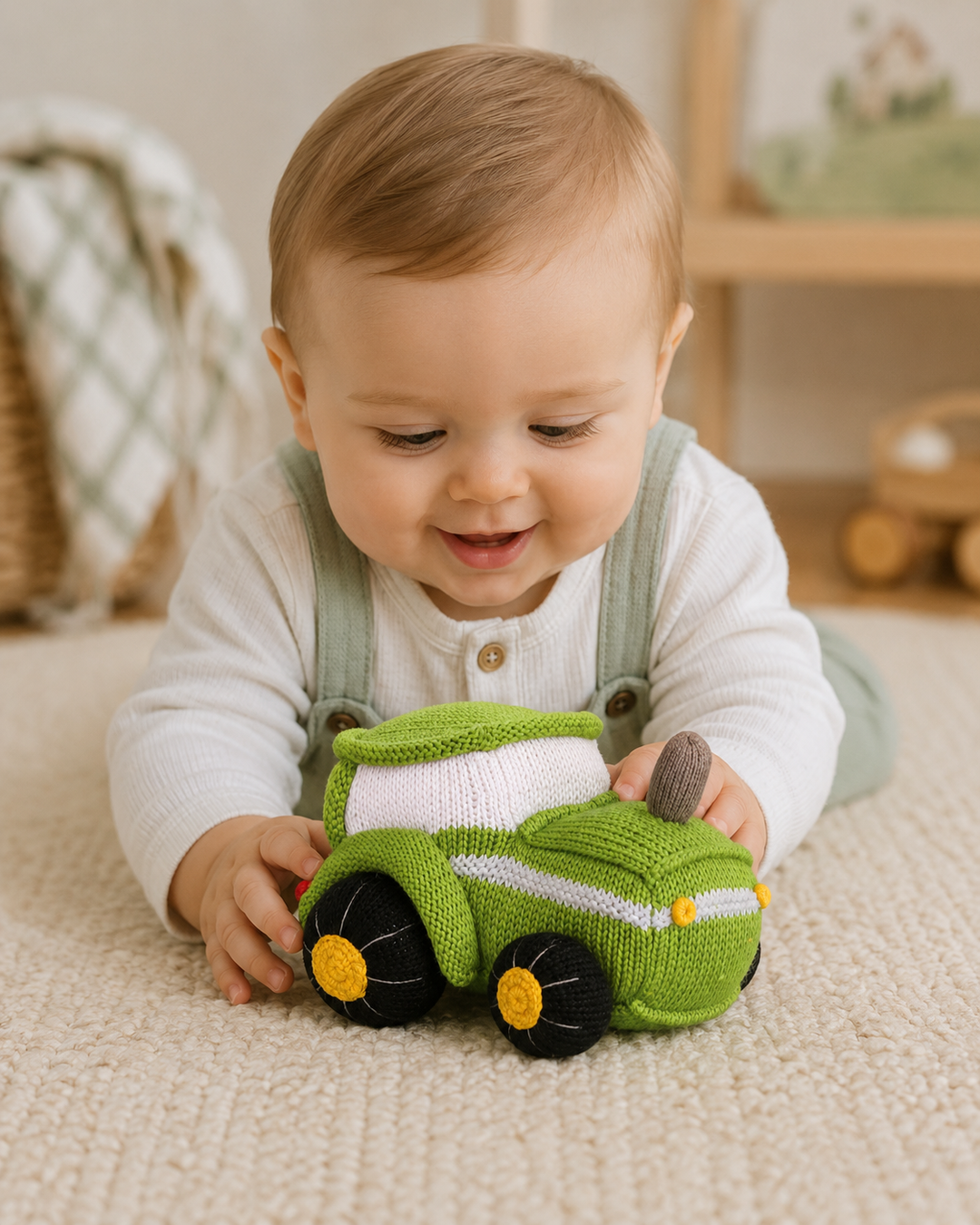 Tobey The Tractor Knit Doll