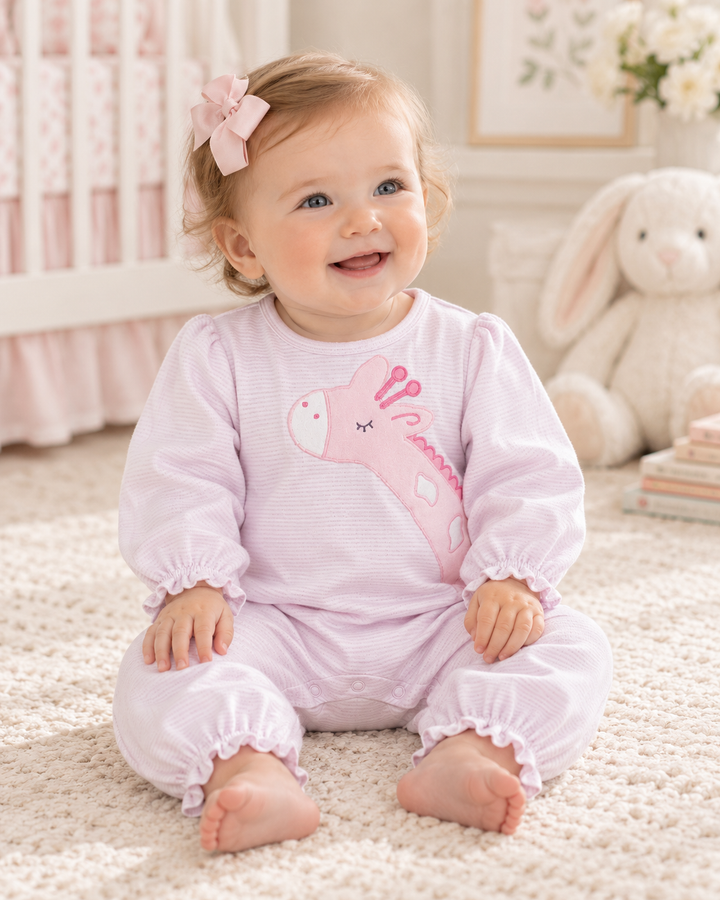 Giraffe Applique Knit Longall
